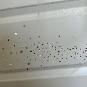 Bel Aire bridal v7130 bridal veil ivory